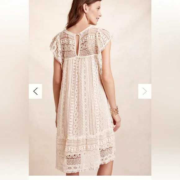 Maeve Crochet Tunic Dress - Sand - XSP - Cotton - Picture 2 of 12